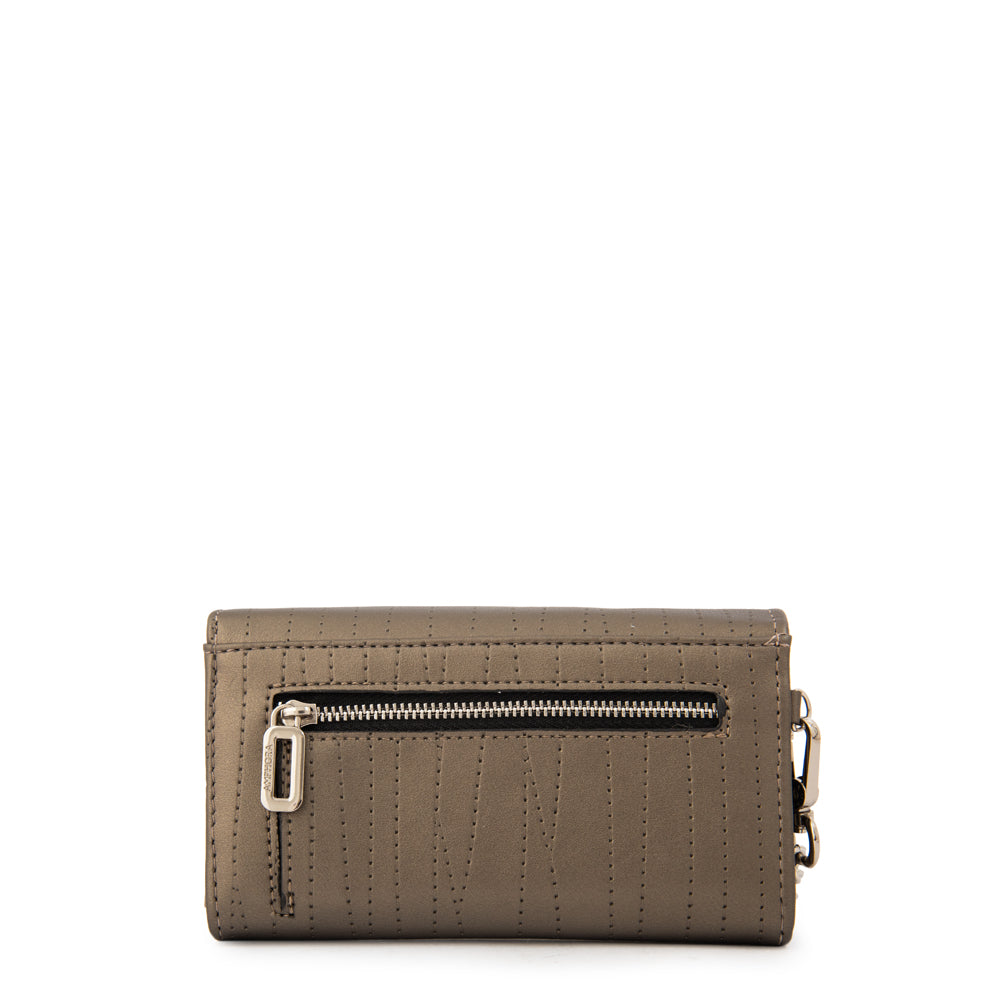 Billetera mediana guinea plateado oscuro