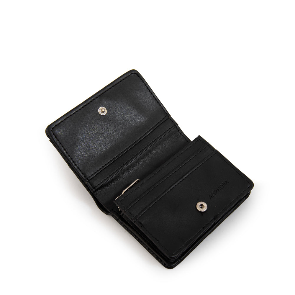 Tarjetero con bolsillo interior pequeña bissau negro