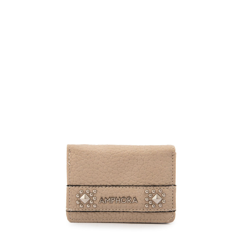 Tarjetero con bolsillo interior bissau pequeña beige