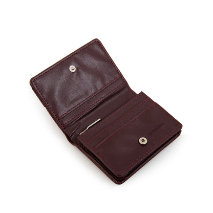 Tarjetero con bolsillo interior pequeña bissau burdeo