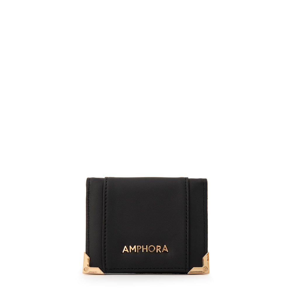 Tarjetero con ventana pequeña corcega negro