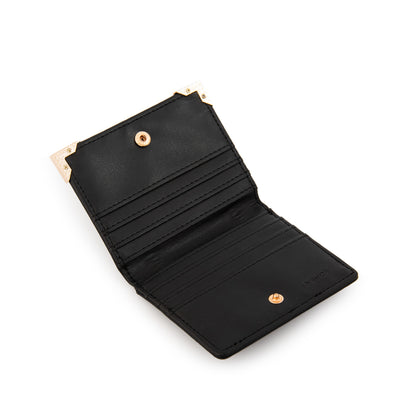 Tarjetero con ventana pequeña corcega negro