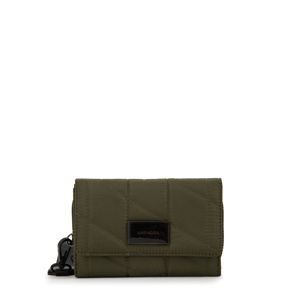 Billetera lucia mediana verde oliva