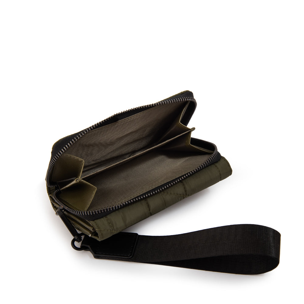 Billetera lucia mediana verde oliva