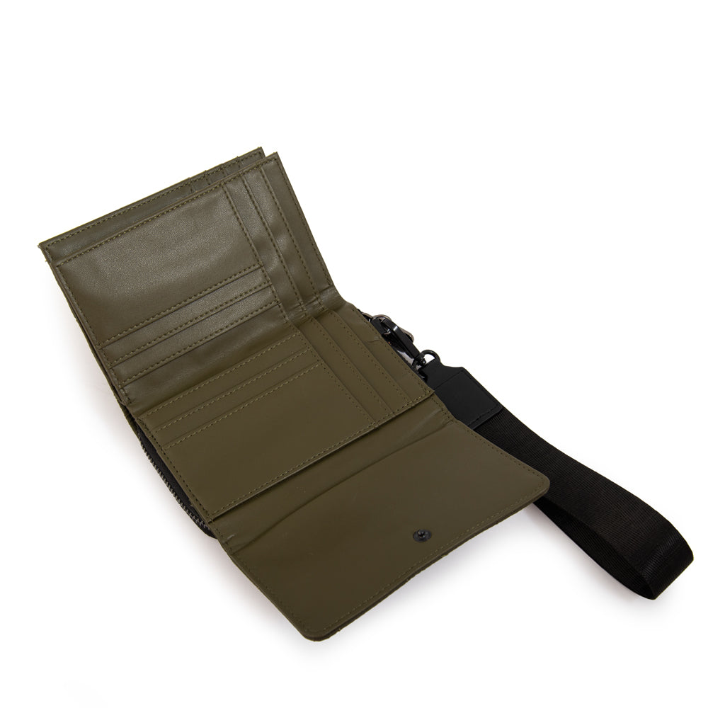 Billetera lucia mediana verde oliva