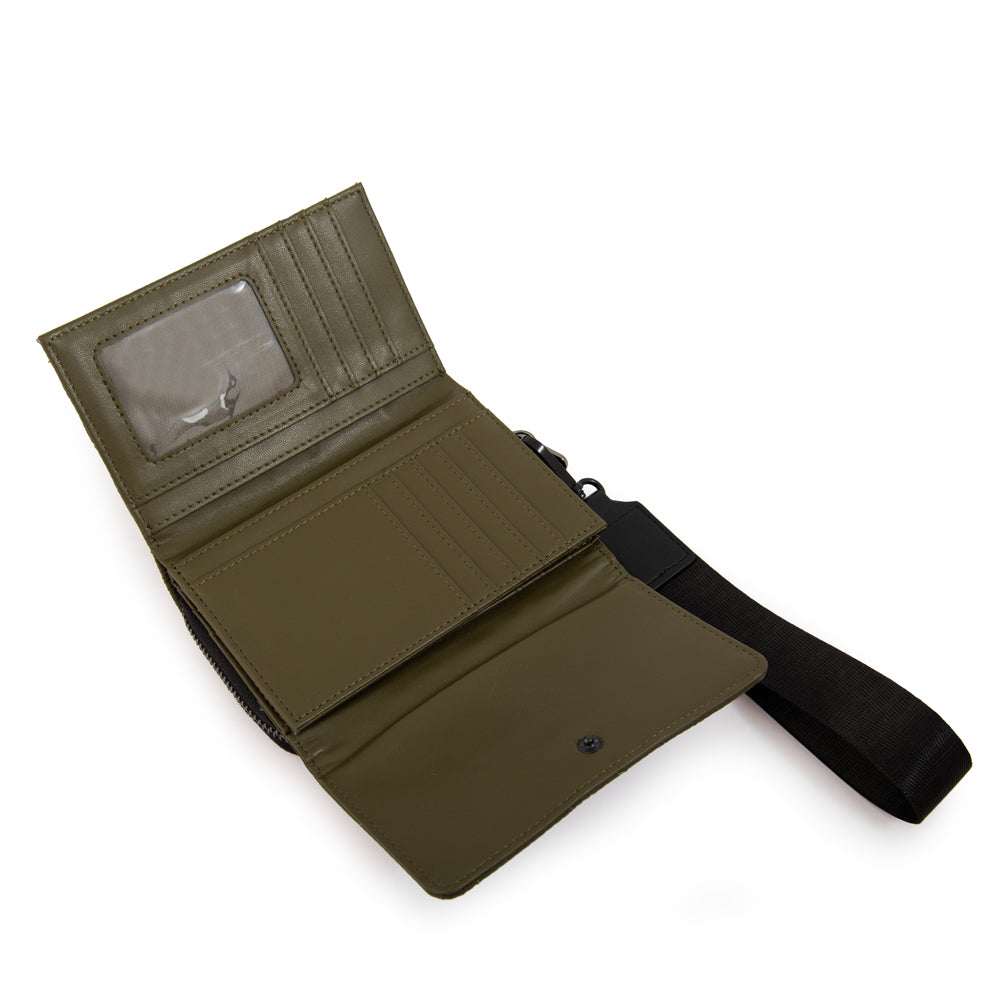 Billetera lucia mediana verde oliva