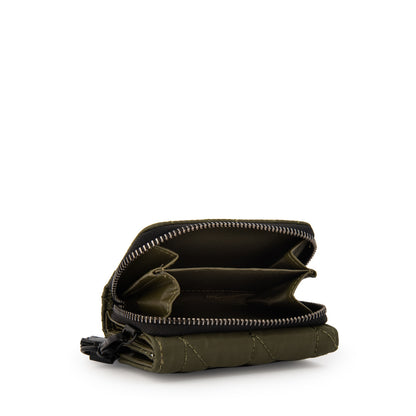 Billetera doble cierre mediana lucia verde oliva