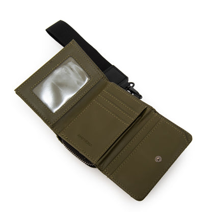 Billetera doble cierre mediana lucia verde oliva