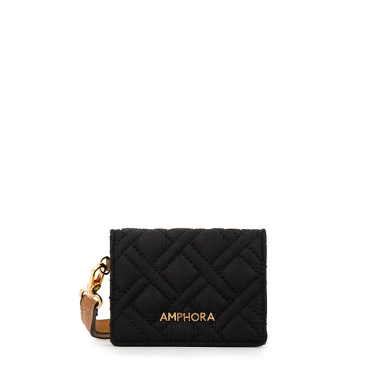 Tarjetero con bolsillo interior pequeña gambia negro