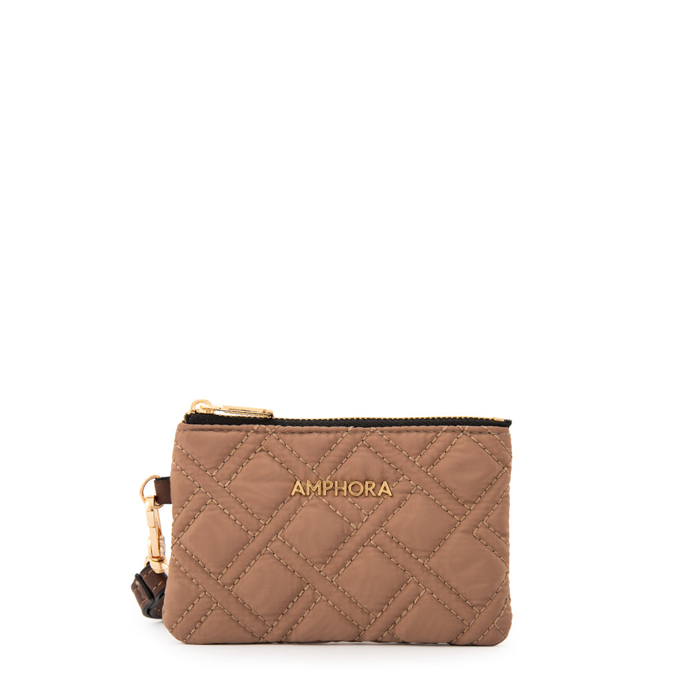 Monedero gambia pequeña beige oscuro