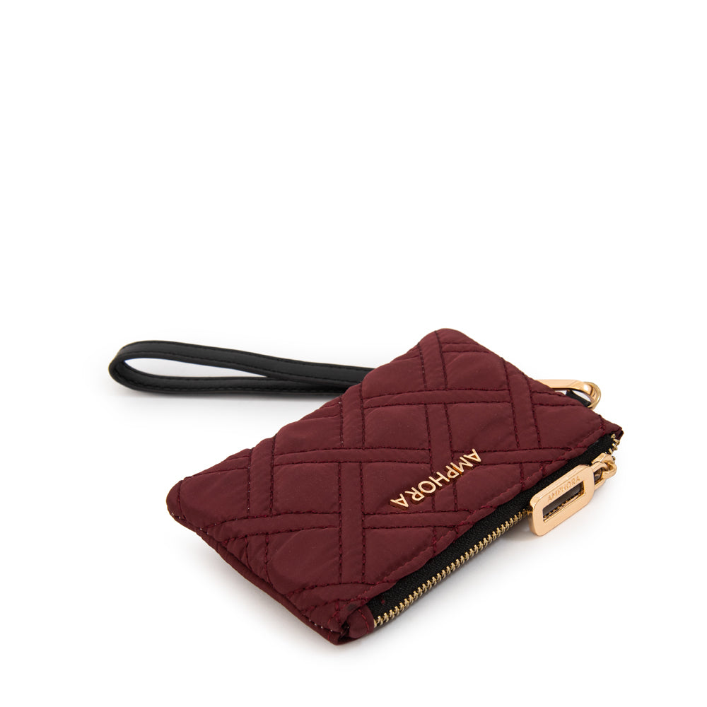 Monedero gambia pequeña rojo oscuro