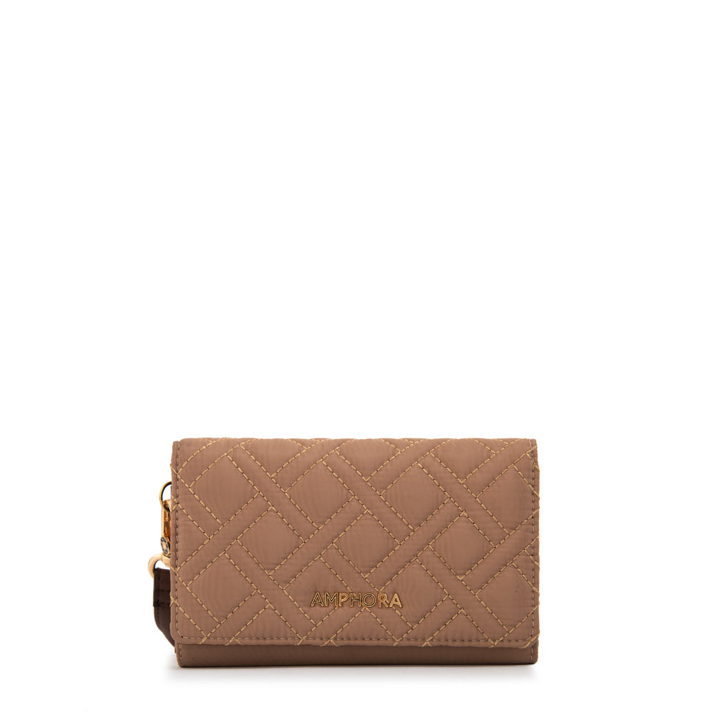 Billetera gambia mediana beige oscuro