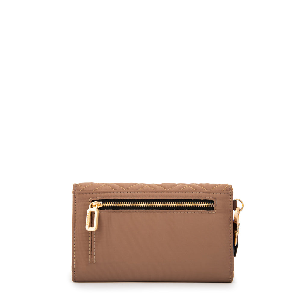 Billetera gambia mediana beige oscuro
