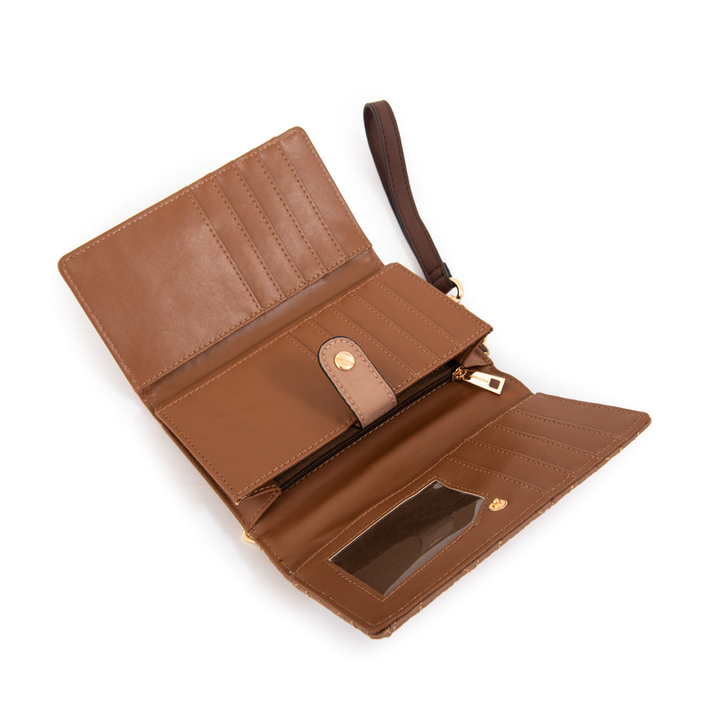 Billetera gambia mediana beige oscuro