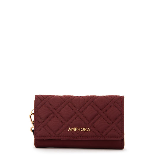 Billetera mediana gambia rojo oscuro