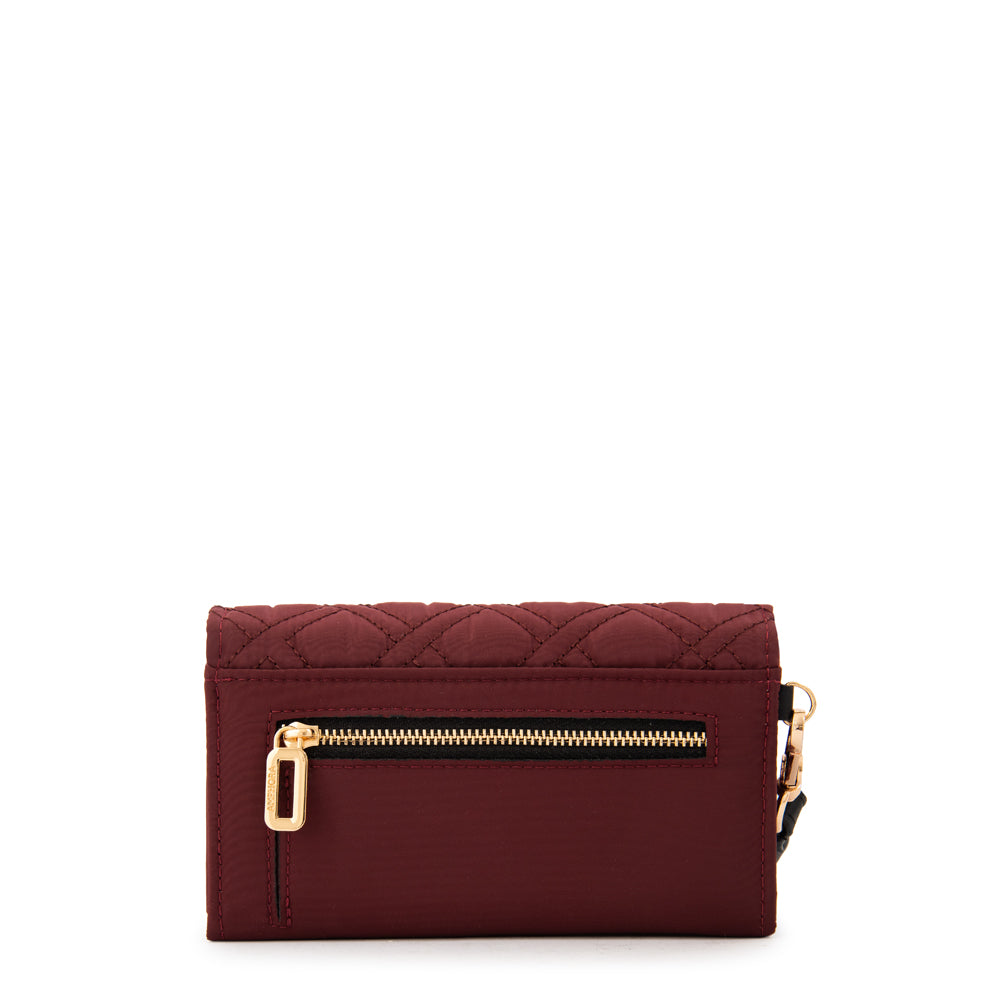 Billetera mediana gambia rojo oscuro