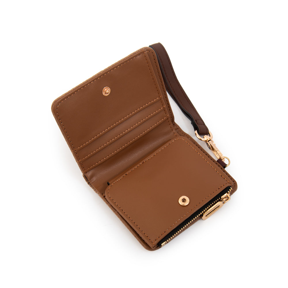 Billetera gambia pequeña beige oscuro