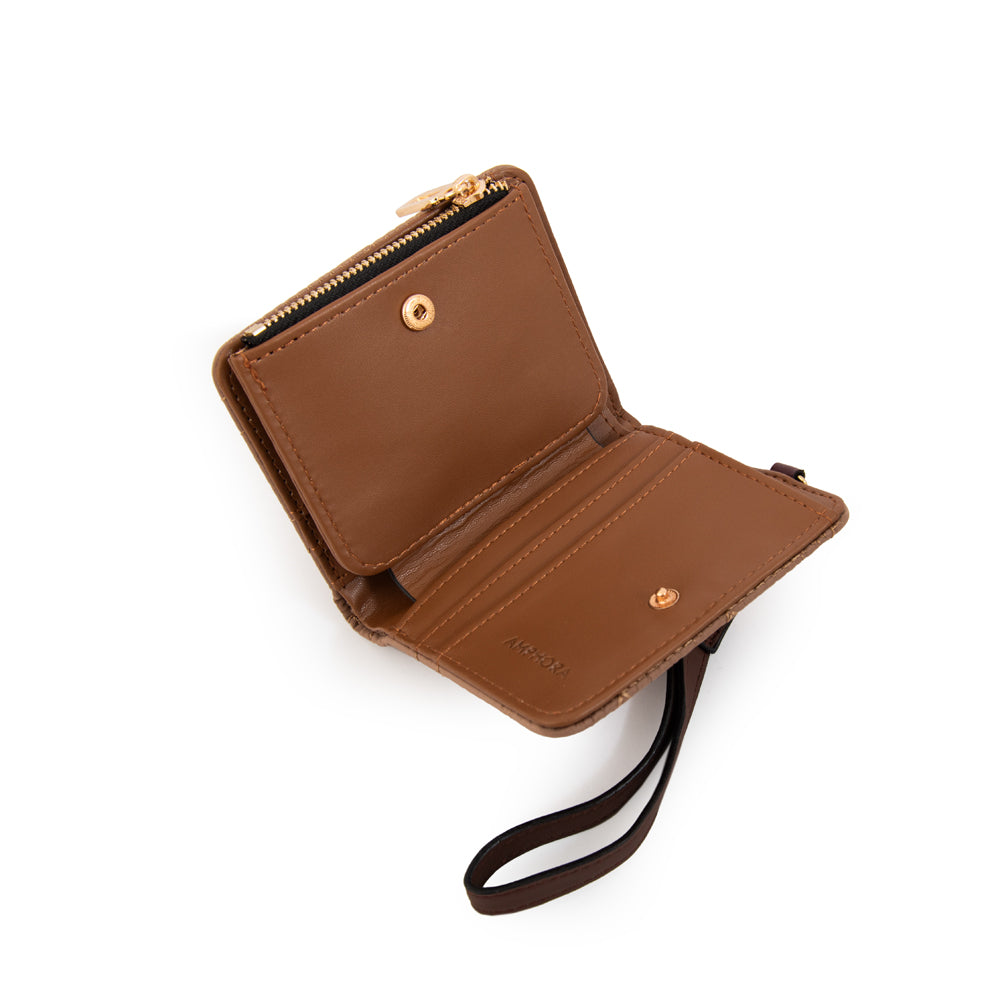 Billetera gambia pequeña beige oscuro