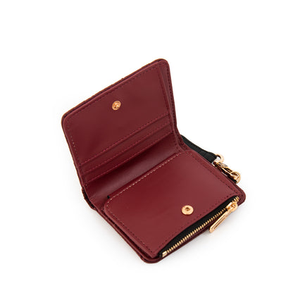 Billetera pequeña gambia rojo oscuro
