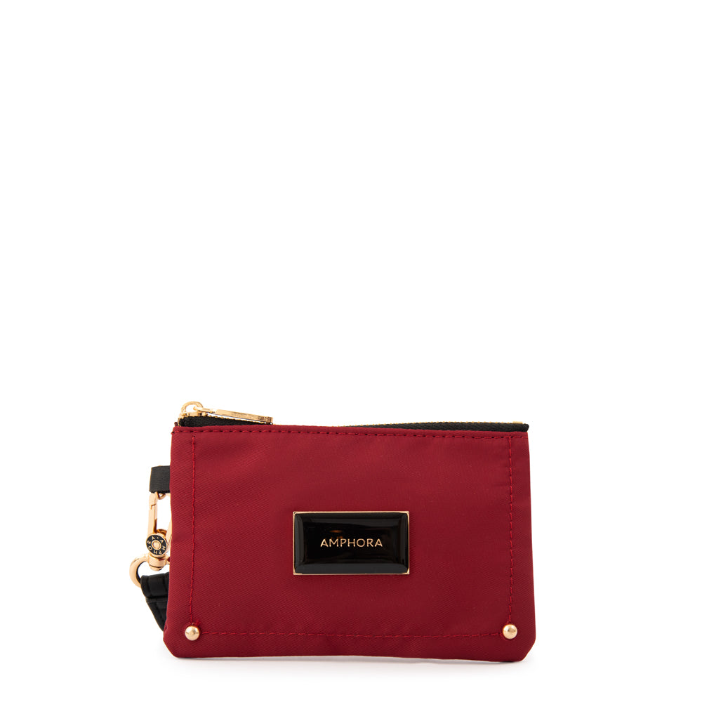 Monedero canada pequeña rojo oscuro