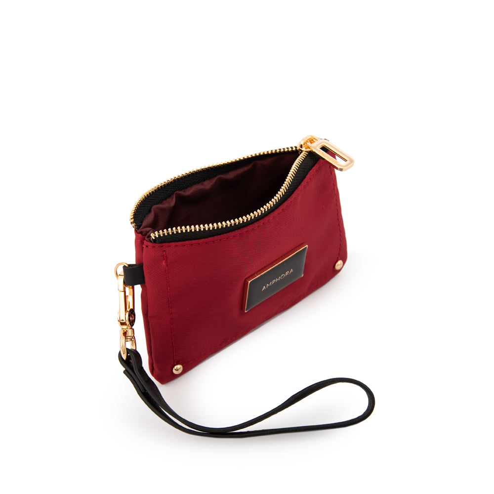 Monedero canada pequeña rojo oscuro
