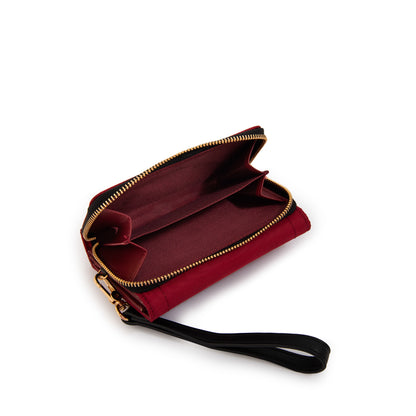 Billetera mediana canada rojo oscuro