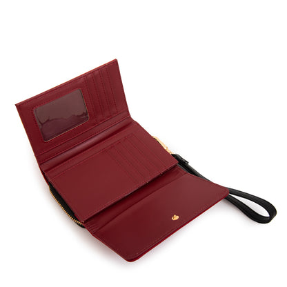 Billetera mediana canada rojo oscuro