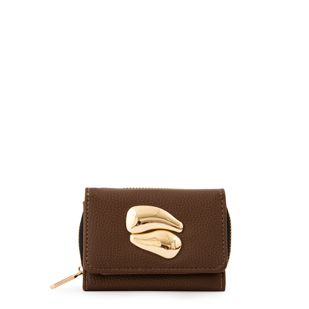 Billetera lizet pequeña café oscuro