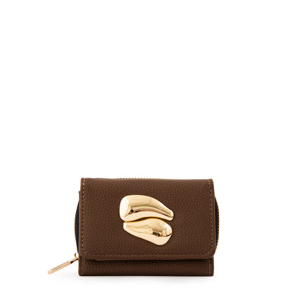 Billetera pequeña lizet café oscuro