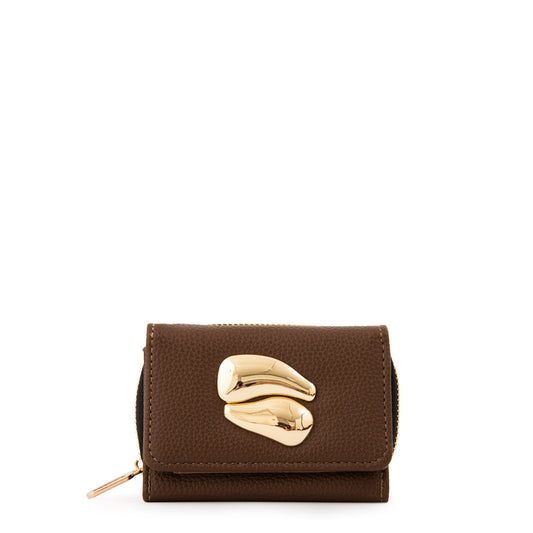 Billetera pequeña lizet café oscuro