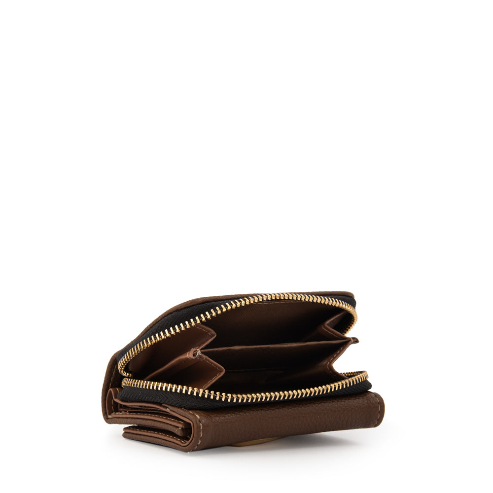 Billetera lizet pequeña café oscuro