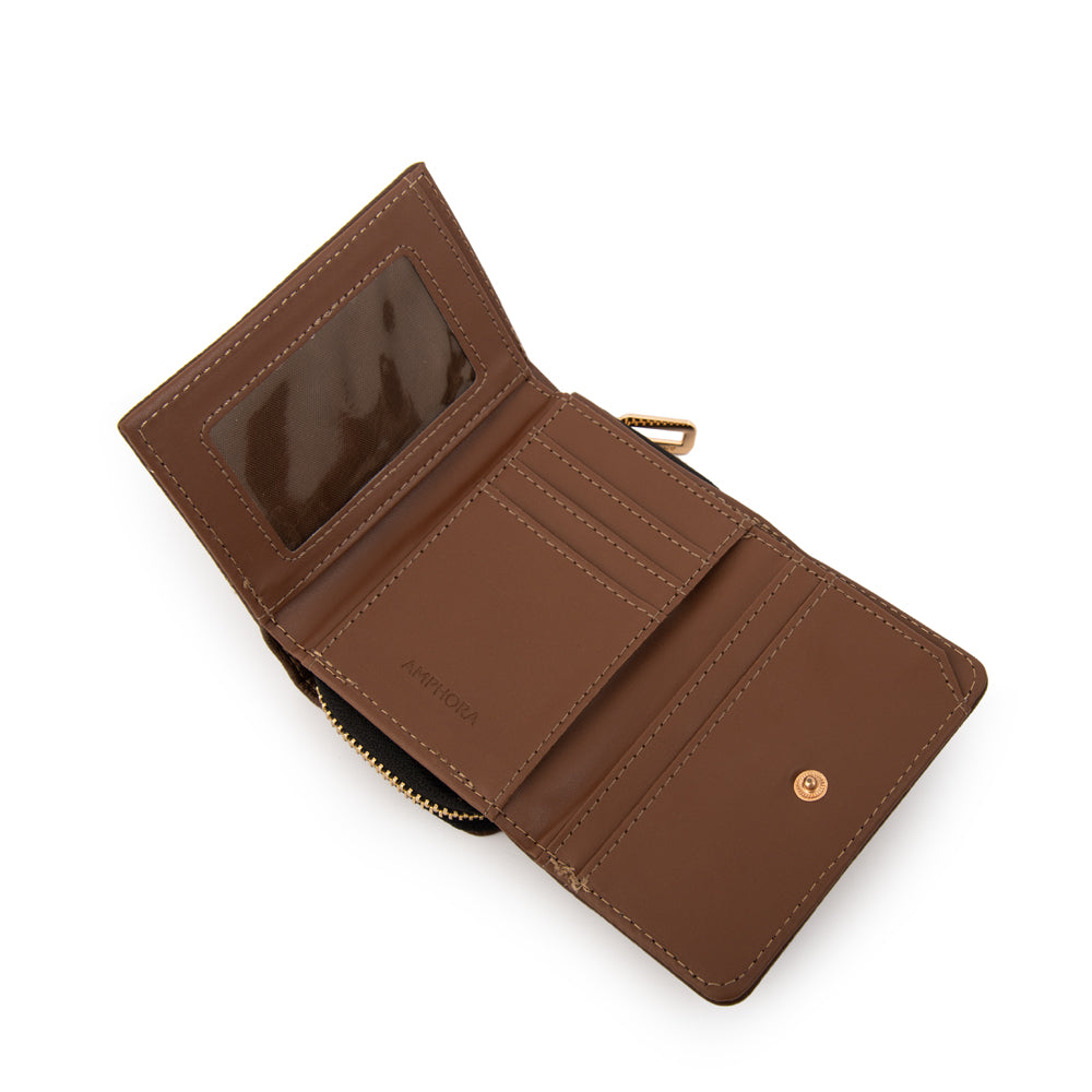 Billetera lizet pequeña café oscuro