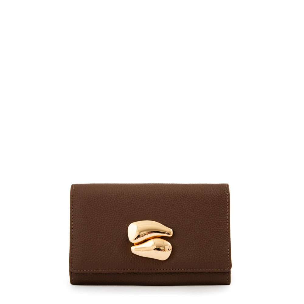 Billetera lizet mediana café oscuro