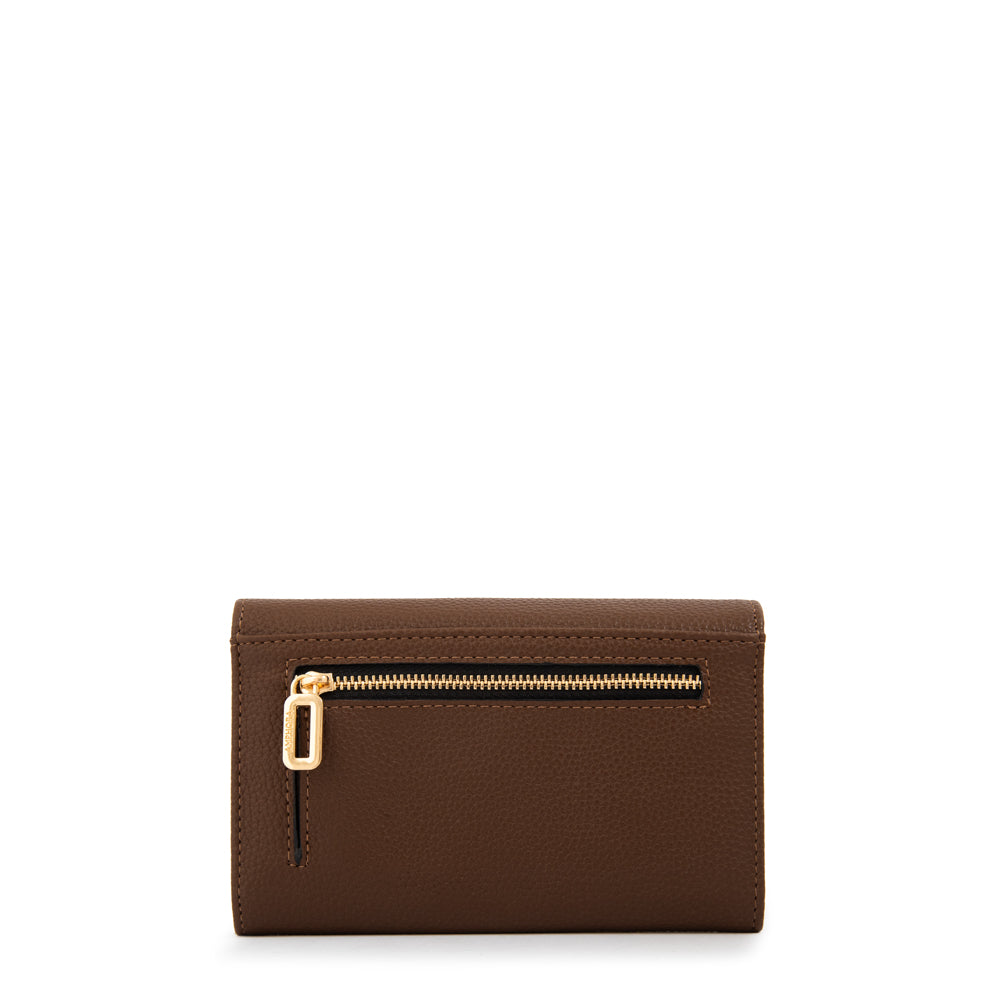 Billetera lizet mediana café oscuro