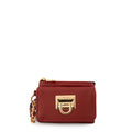Monedero con bolsillo frontal grecia pequeña rojo oscuro