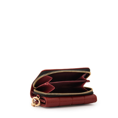 Billetera pequeña grecia rojo oscuro