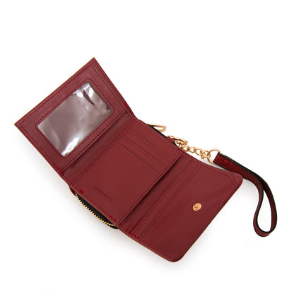 Billetera pequeña grecia rojo oscuro