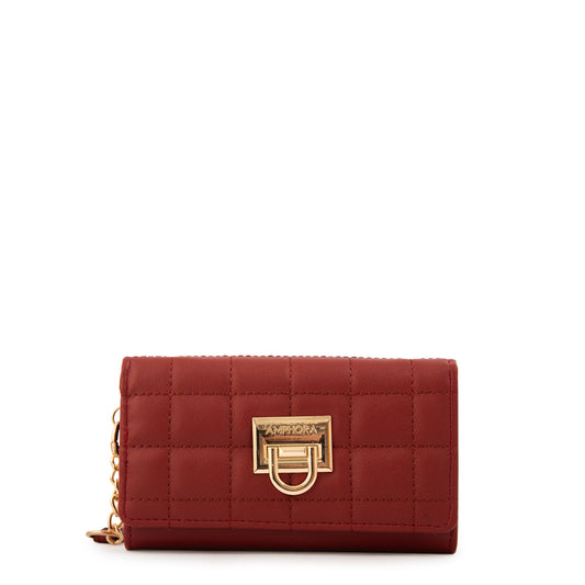 Billetera mediana grecia rojo oscuro