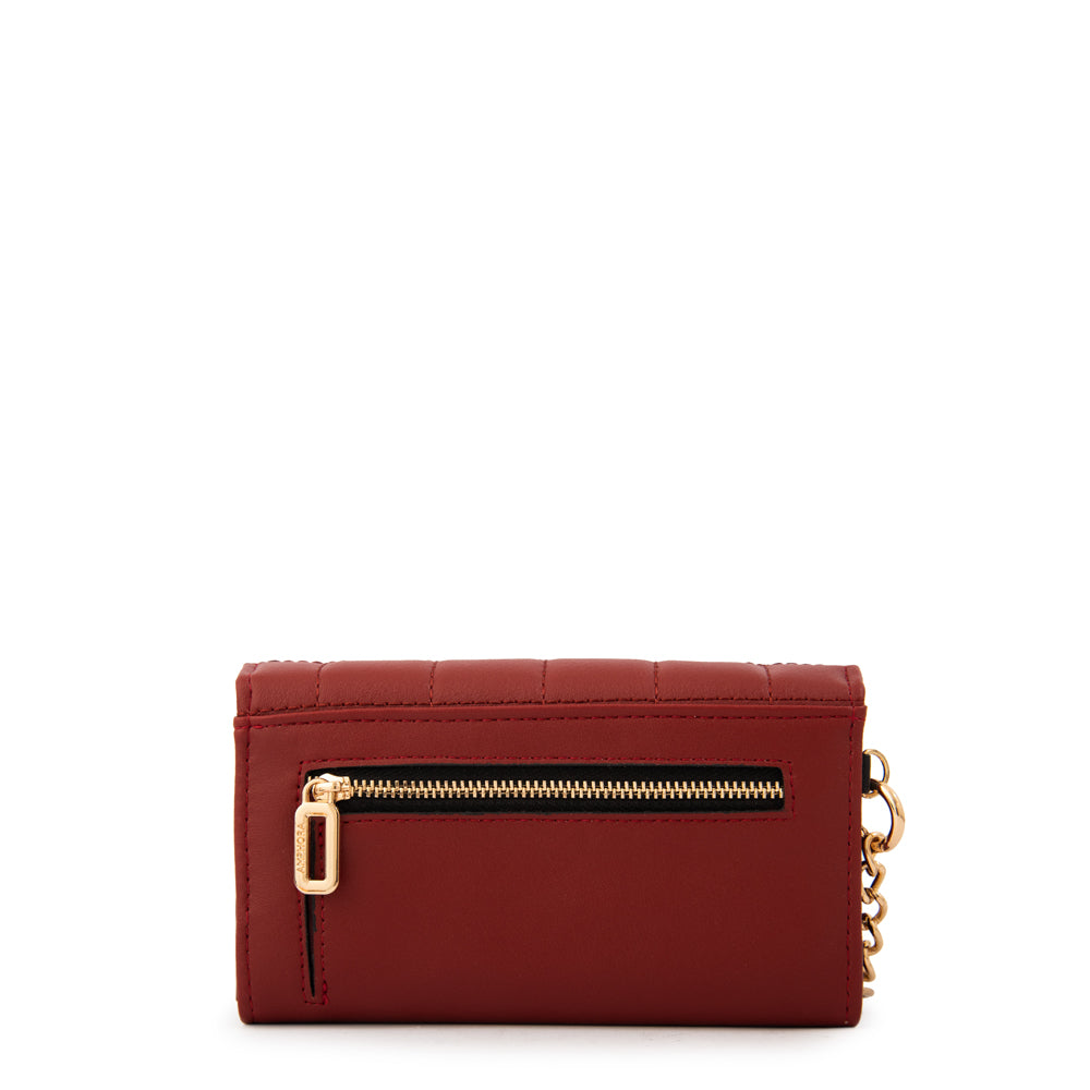 Billetera grecia mediana rojo oscuro