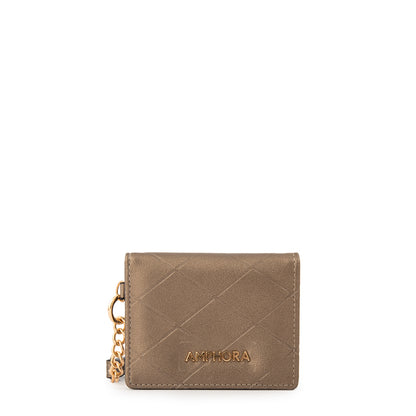 Tarjetero pequeña suiza plateado oscuro