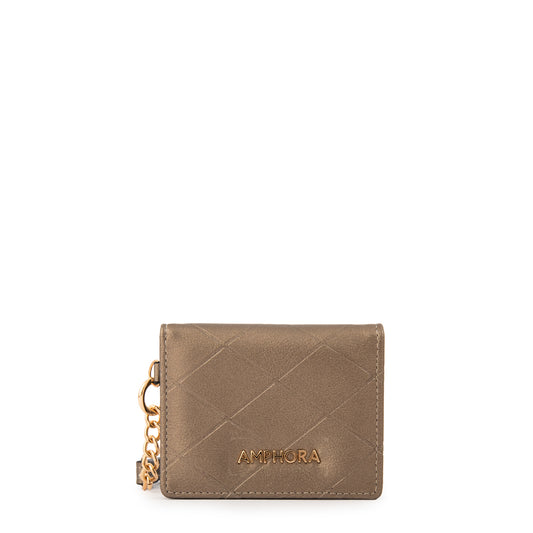 Tarjetero pequeña suiza plateado oscuro