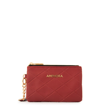 Monedero pequeña suiza rojo oscuro