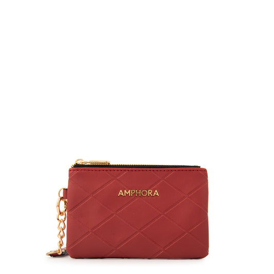 Monedero pequeña suiza rojo oscuro