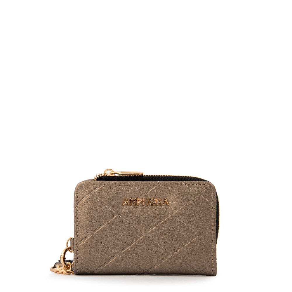 Billetera pequeña suiza plateado oscuro