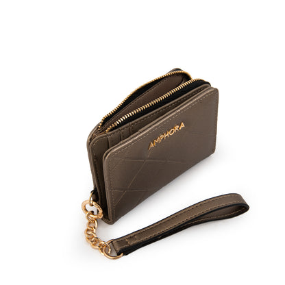 Billetera pequeña suiza plateado oscuro