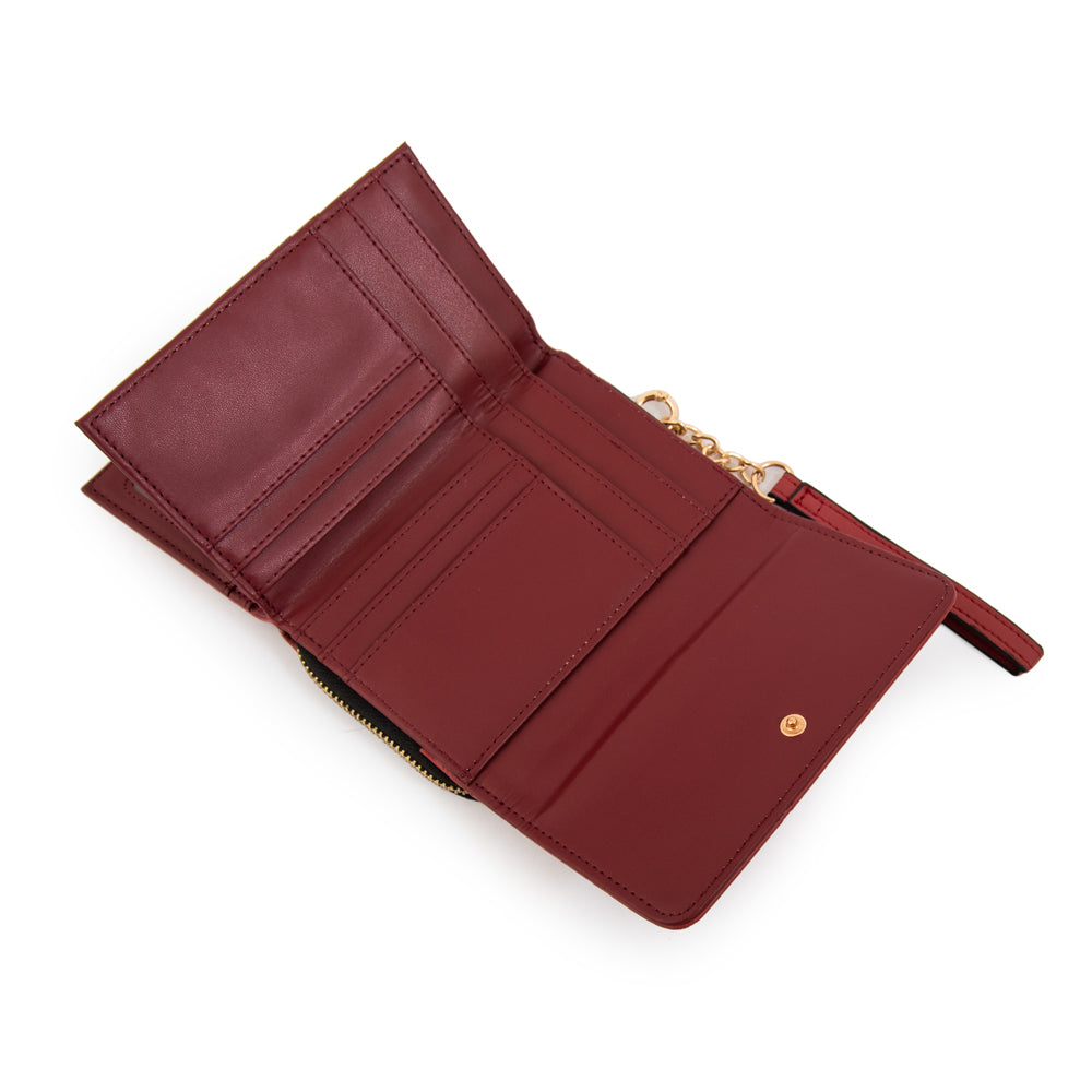 Billetera suiza mediana rojo oscuro