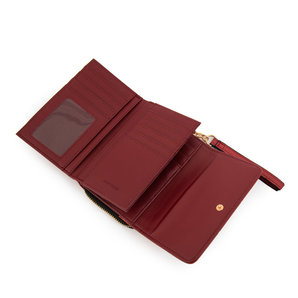 Billetera suiza mediana rojo oscuro