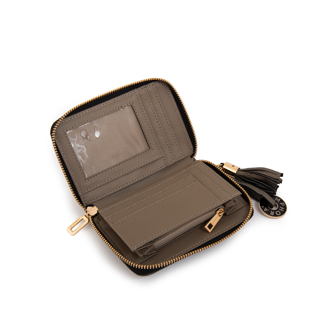 Billetera mediana etiopia plateado oscuro