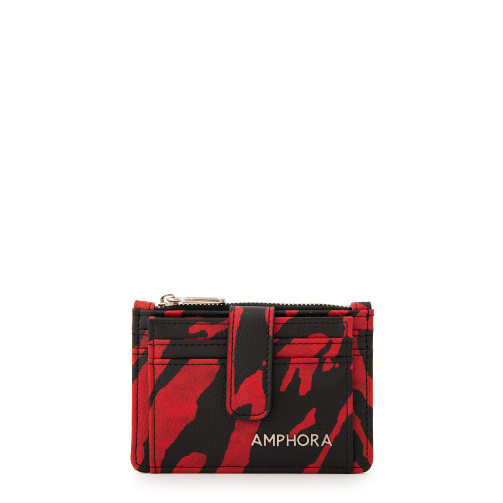 Tarjetero monedero katrio pequeña rojo