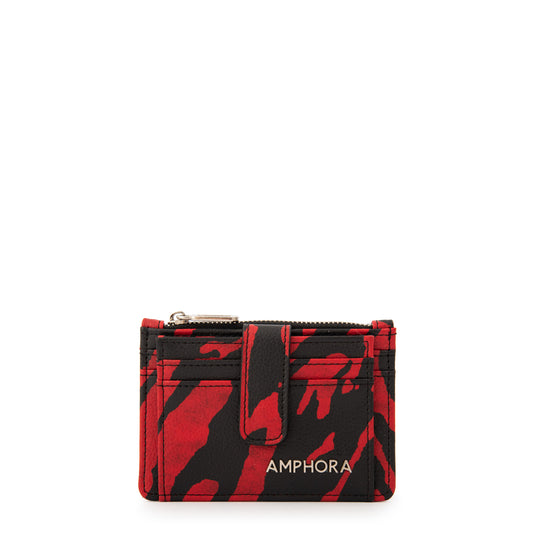 Tarjetero monedero katrio pequeña rojo